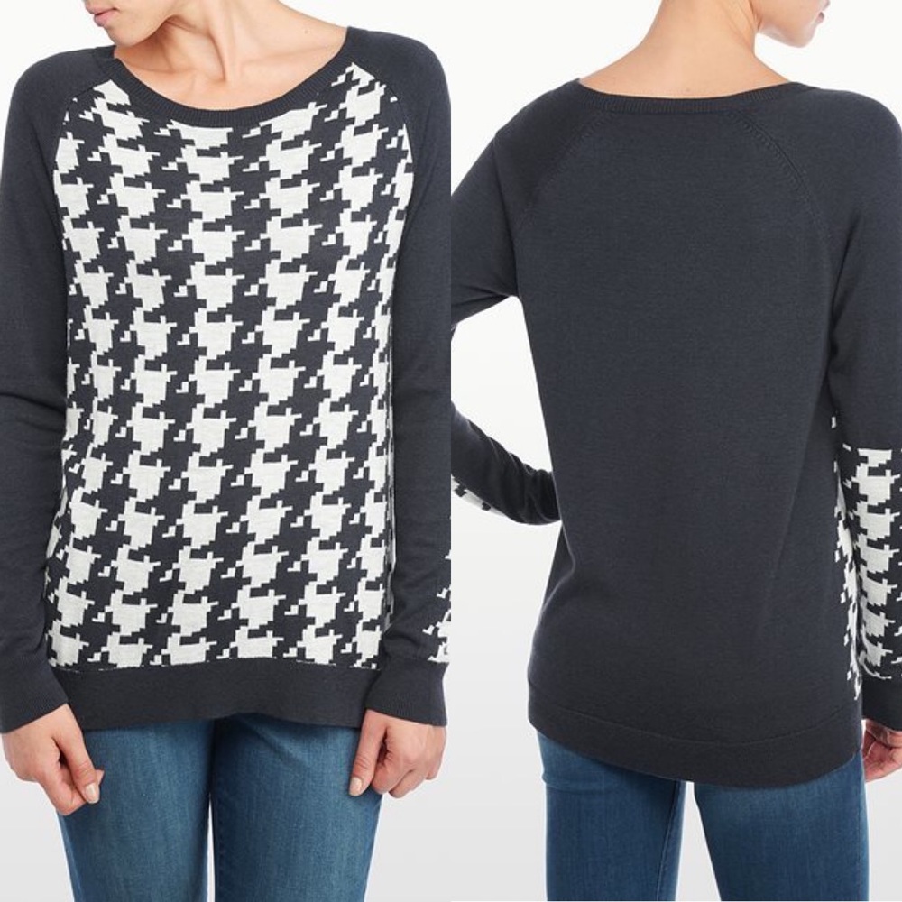 NYDJ Houndstooth Jacquard Sweater